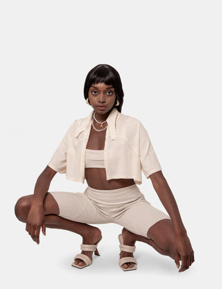 Lois cropped shirt in ossein