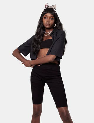 Lois cropped shirt in night